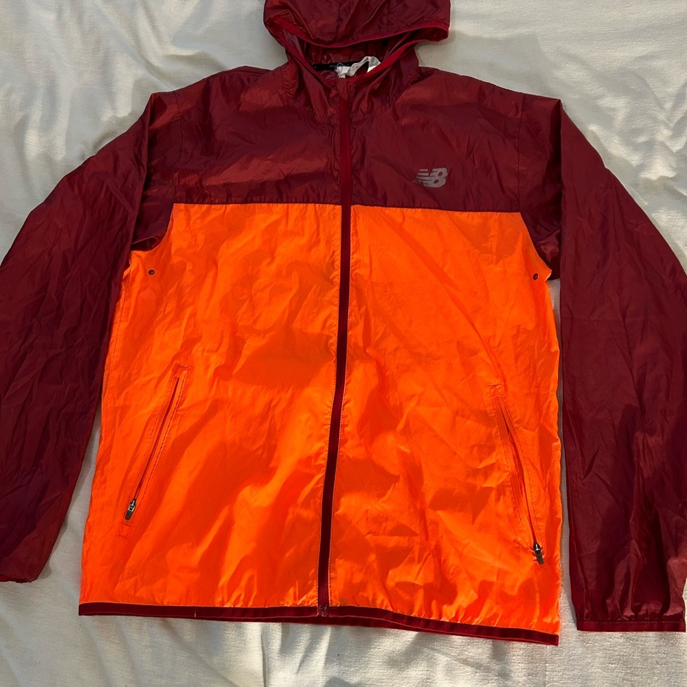 New Balance Men’s Full Zip Windbreaker Jacket w/ Hoodie